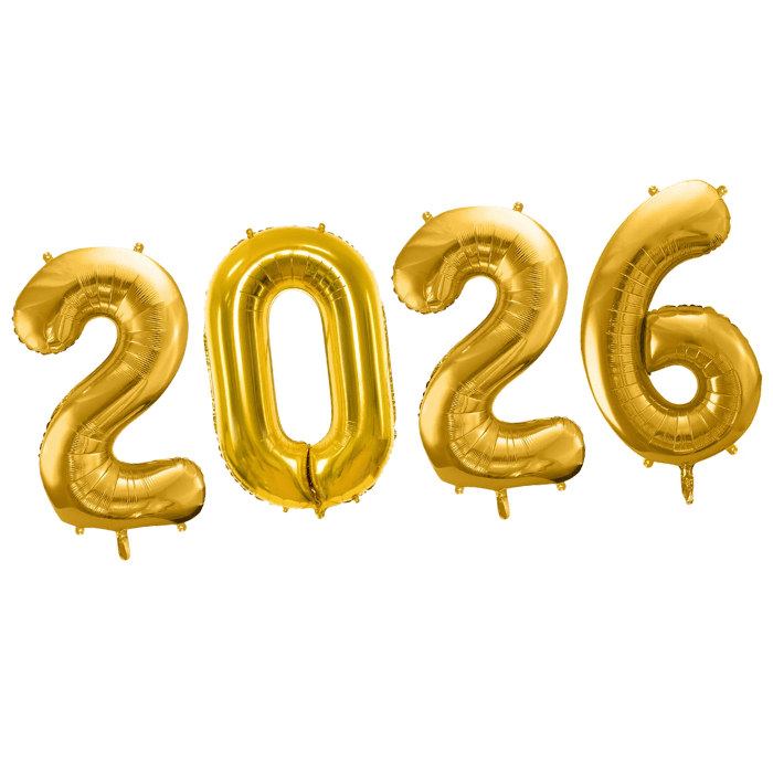 2026 Guld Folieballon 35 cm - Fantastisk Tilbud!
