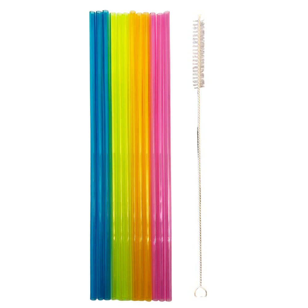 Genanvendelige Neon Sugerør – 12 Stk til Festlige Anledninger!