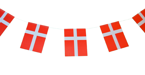 Festlig A5 Flagguirlande - 2,5 Meter til Dekoration