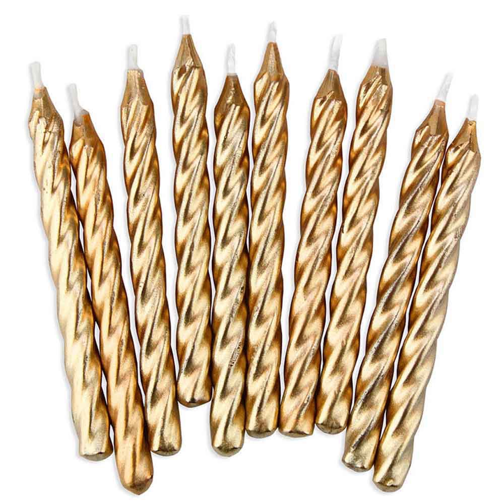 Guld Fødselsdagslys – 12 Stk til Festlige Fejringer