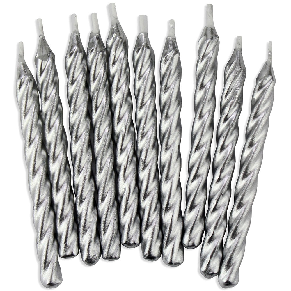 Sølv Kagelys med Holdere – 12 Stk til Festlige Fejringer