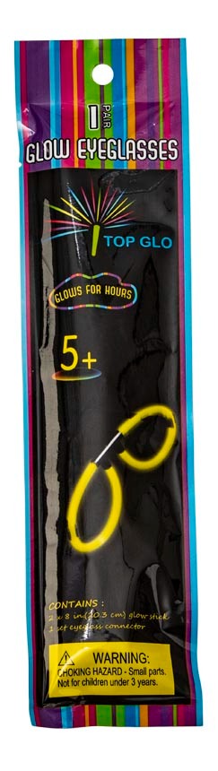 Gule Knæklys Briller – Lys og Festlighed til Din Fest!