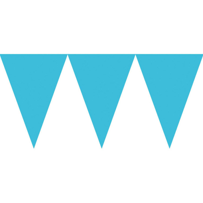 Lyseblå Flagguirlande - 17 Meter til Festen