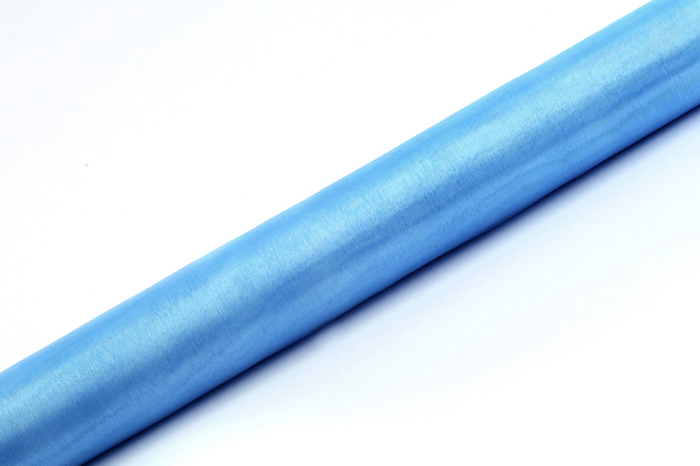 Lyseblå Organza Bordløber - Perfekt til Festlige Anledninger