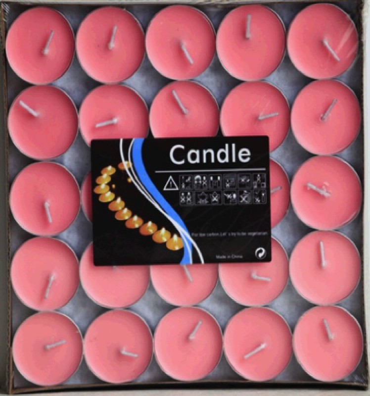 Lyserøde Stearinlys 50x - Fantastisk tilbud hos PartyVikings.dk!