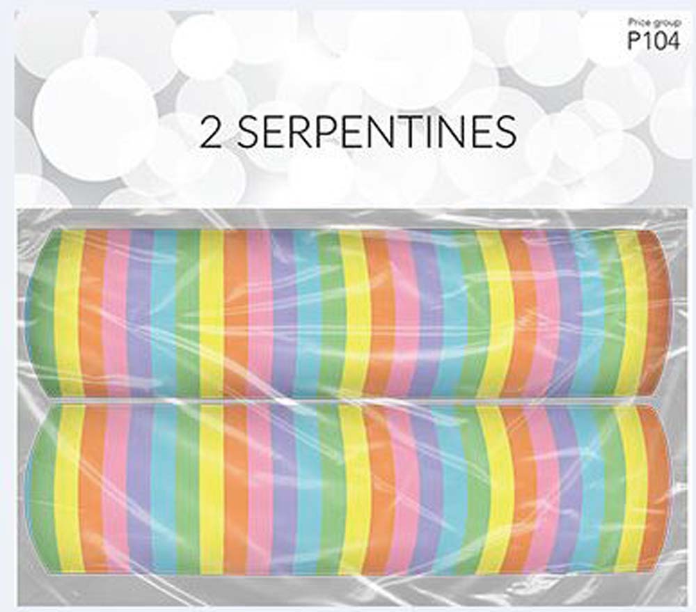 Farverige Serpentiner til Festen – 2 Ruller til Dekoration