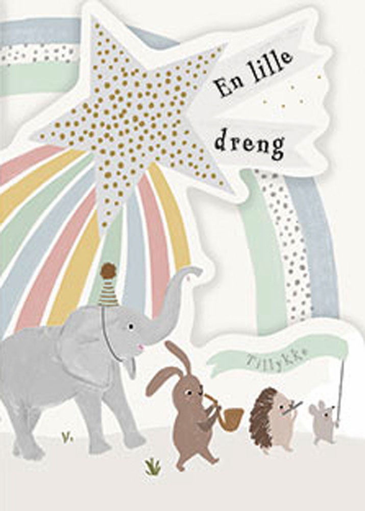 Nyfødt Dreng Kort - Ideelt til Babyshower Fejring