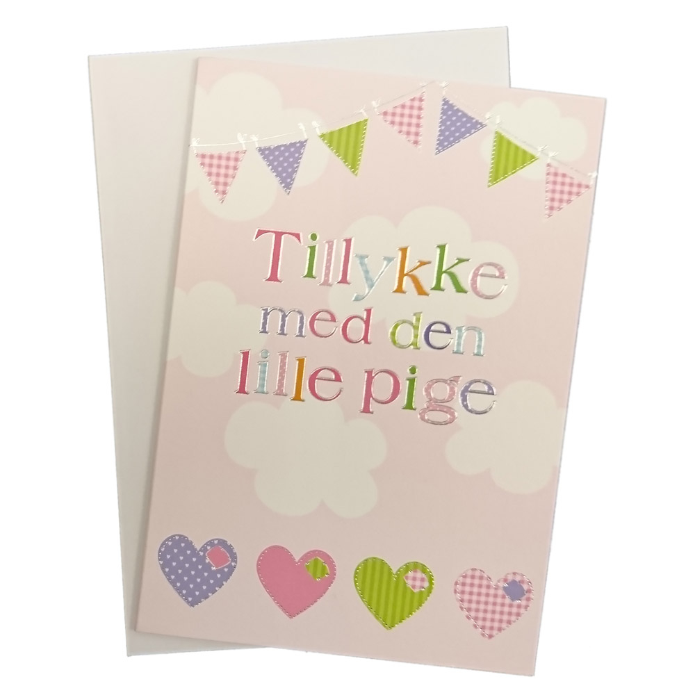 Babyshower-kort til nyfødte piger – Uforglemmelig hilsen