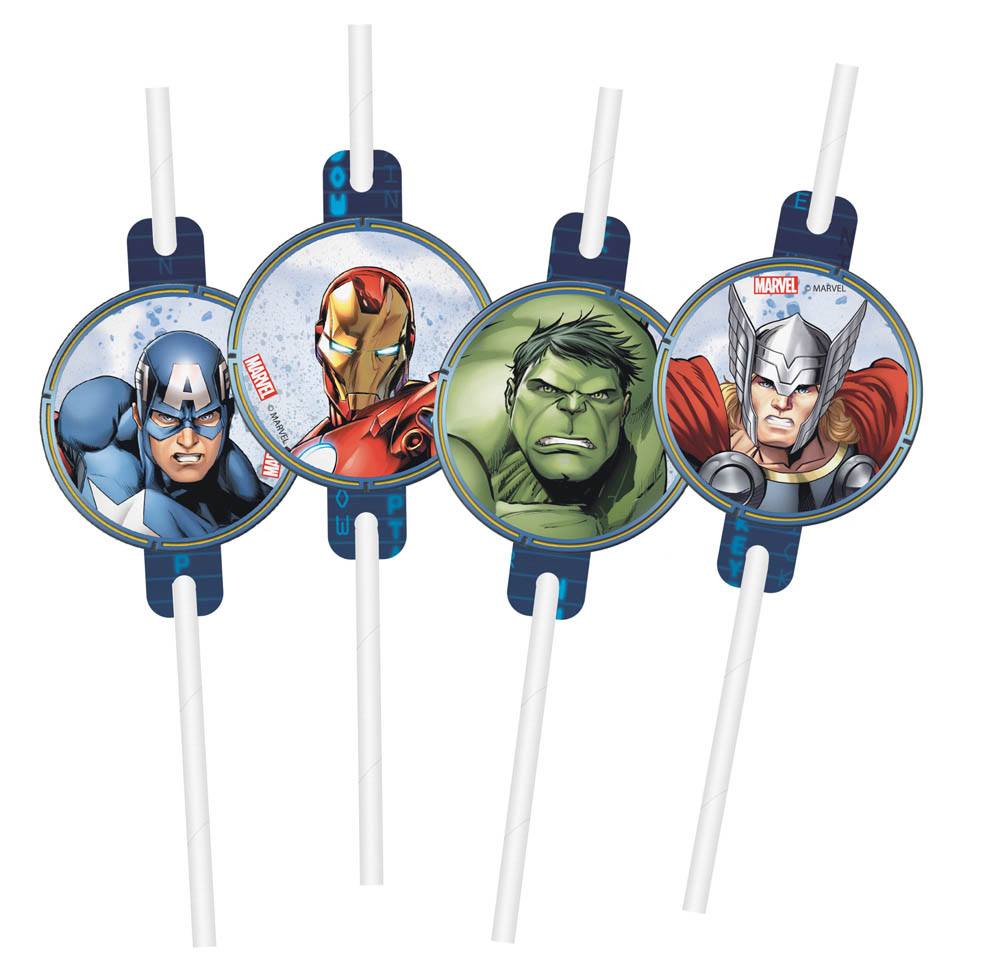 Avengers Papsugerør til Superhelte-fest – Farverig Sjov!