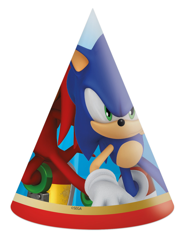 Sonic Fødselsdagsfesthatte – Kegleformede Festhatte!