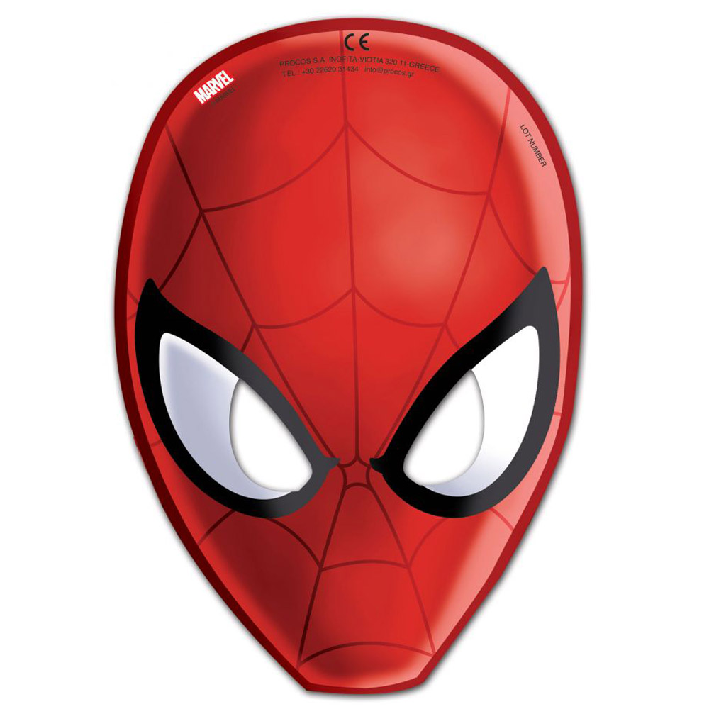Spider Man Papmasker – 6 stk. til festlige lejligheder