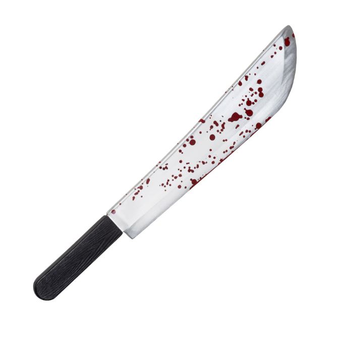 Blodig Machete 53 cm til Uhyggelige Fester og Halloween
