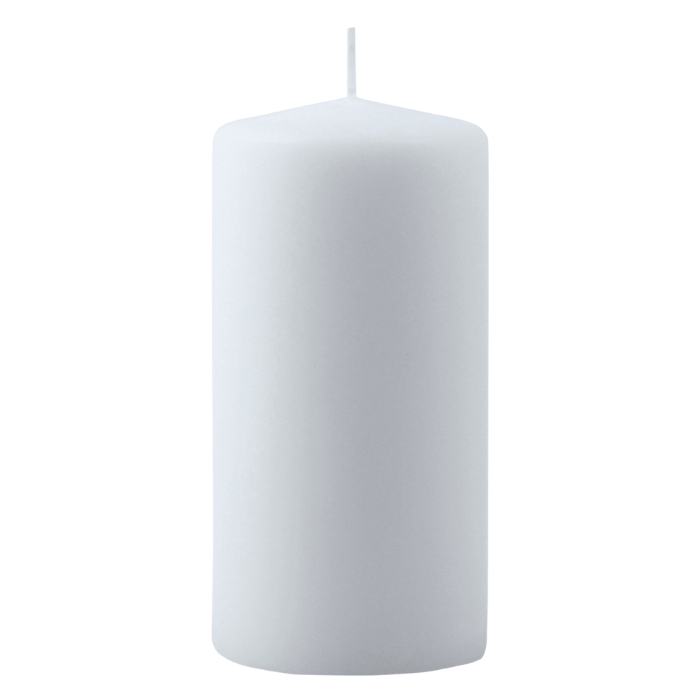Hvidt Bloklys 6x12 cm - Fantastisk Tilbud!
