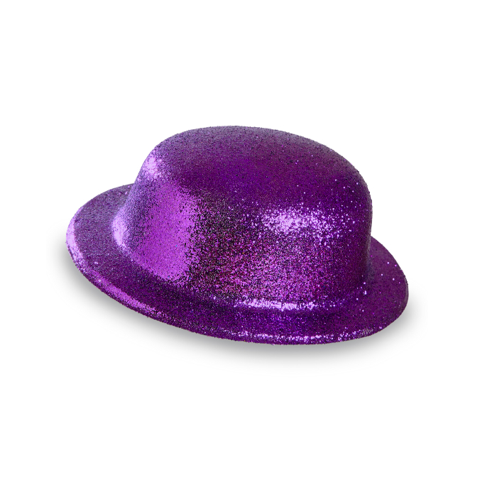 Bowlerhat Lilla Glitter
