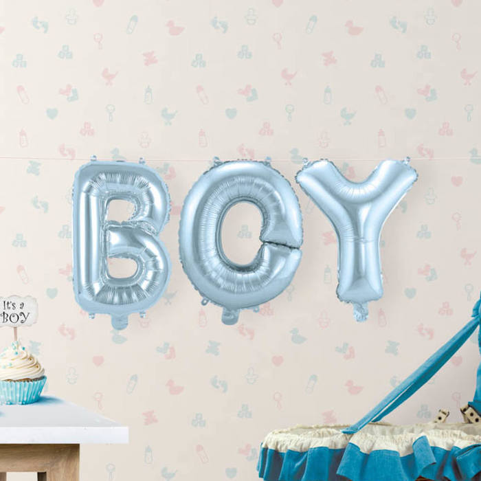 Boy Lyseblå Folieballon 36