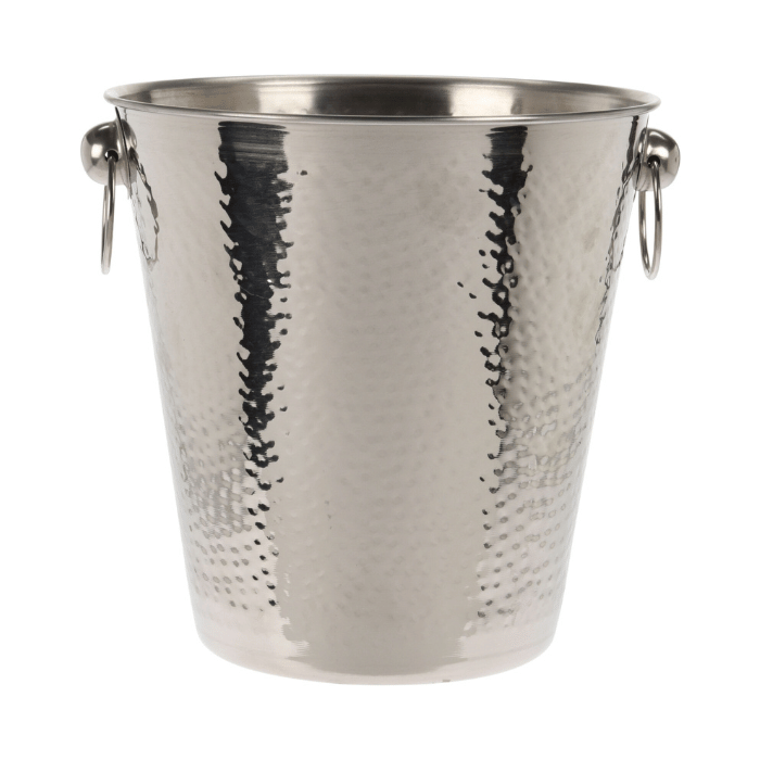 Champagnekøler med Hammeret Stål Håndtag - 21x21 cm