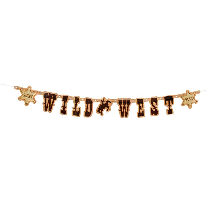 Cowboy Vilde Vesten Papir Guirlande til Fest 110 cm
