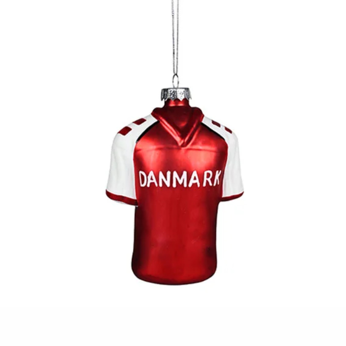 Rød Danmark Fodbold T-shirt til Ophæng - Udsalg!