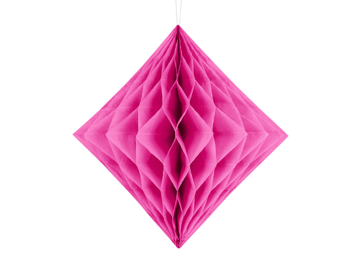 Diamant Honeycomb Mørk Pink - Perfekt til fest!