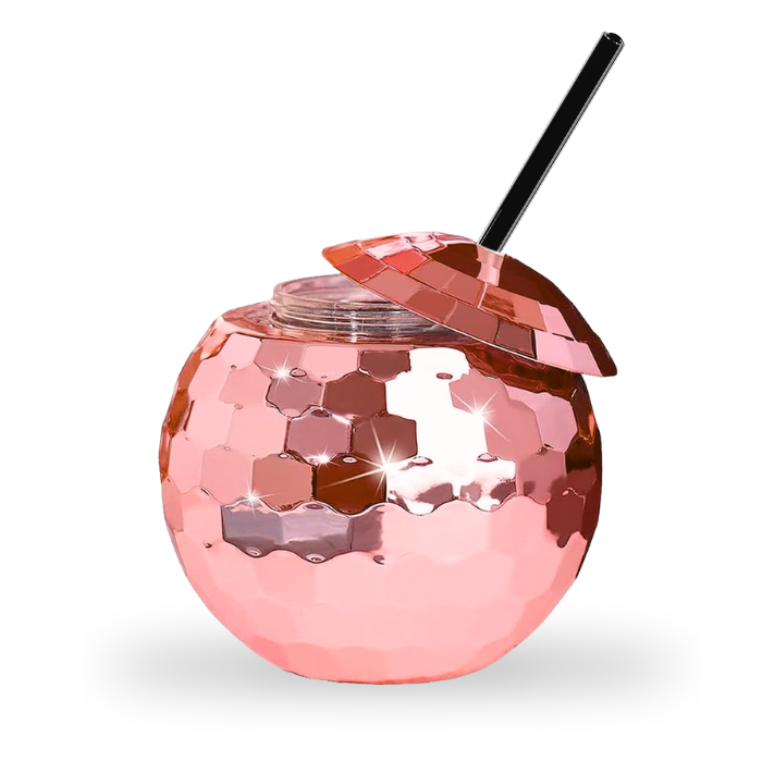 Diskokugle Cocktailglas Rosegold 500 ml - Festtilbud!