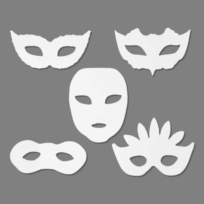 DIY Mal Selv Masker - 16 Assorteret Design