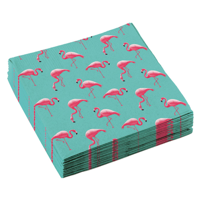 Flamingo Servietter til Hawaii Tema – 20 stk. Festlige!