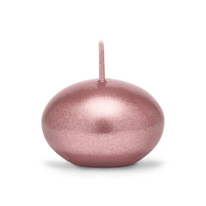 Flydende Stearinlys i Metallic Rose Gold – 5 stk.
