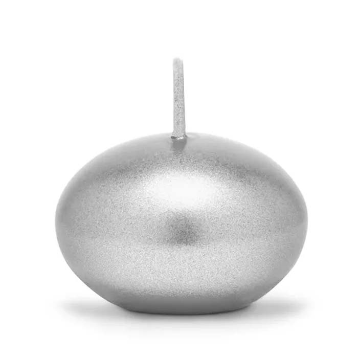 Flydende Stearinlys Metallic Sølv - Skab Hygge!
