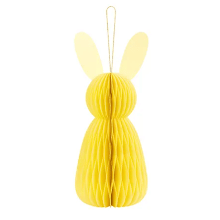 Gul Kanin Honeycomb Dekoration - Festtilbehør 30 cm