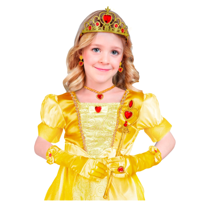 Gul Prinsesse Sæt Til Børn Dele