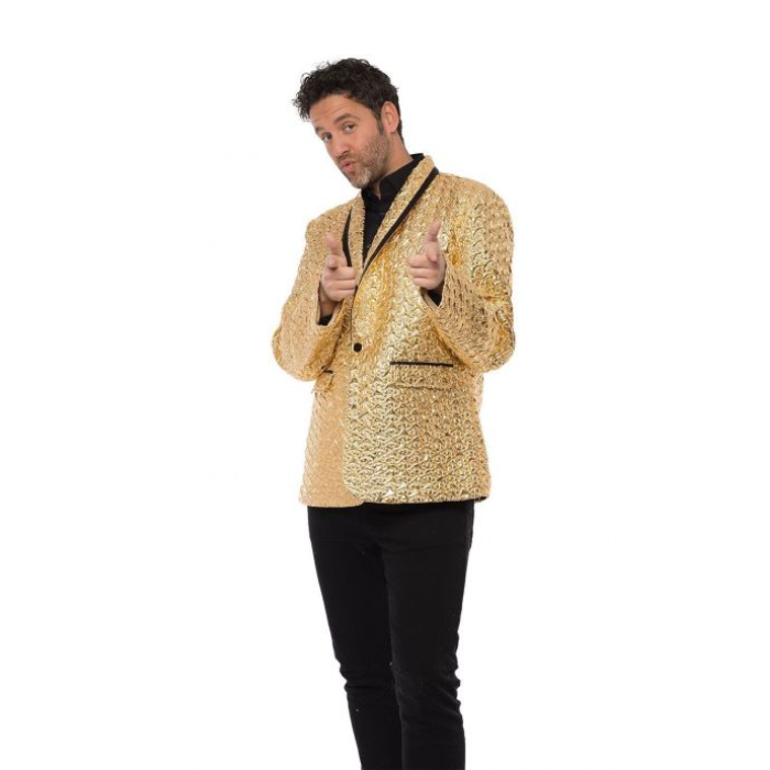Guld Blazer til Mænd - Stilfuldt og Forførende Look!