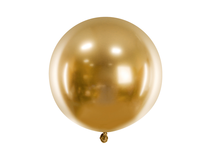 Guld Chrome Ballon 60 cm - Fantastisk tilbud!