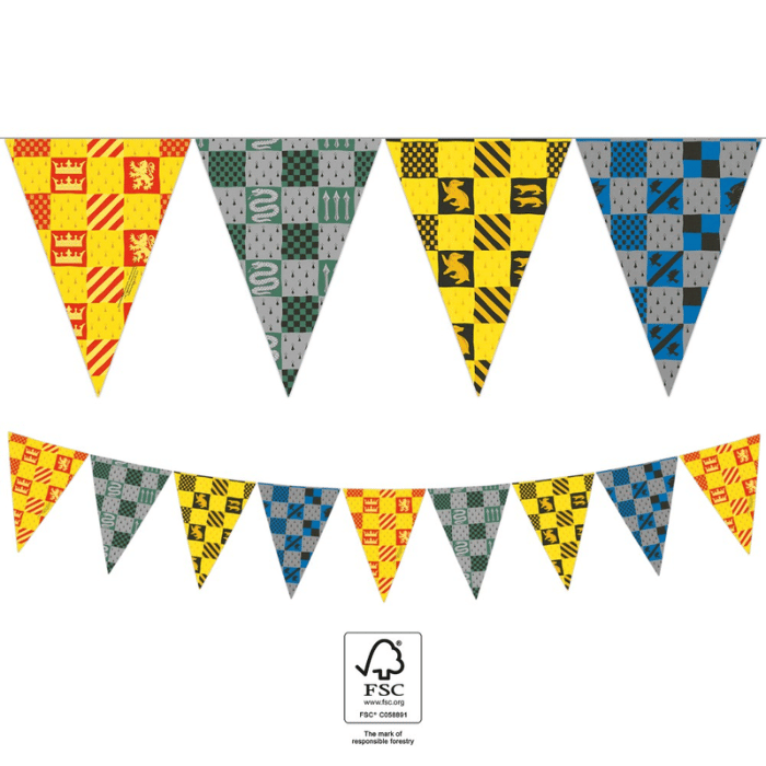 Harry Potter Flagguirlande i Papir - Festlig Dekoration