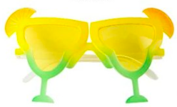 Hawaii Cocktail Solbriller i Gul - Perfekte til Fest!