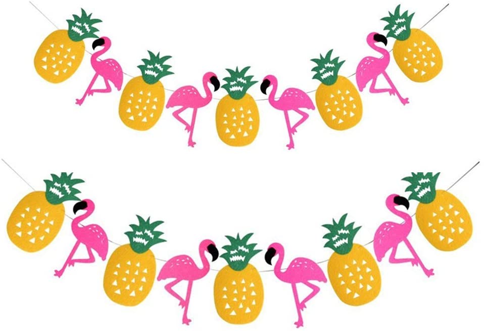 Hawaii Guirlande med Flamingoer og Ananas - Festlig Dekor!