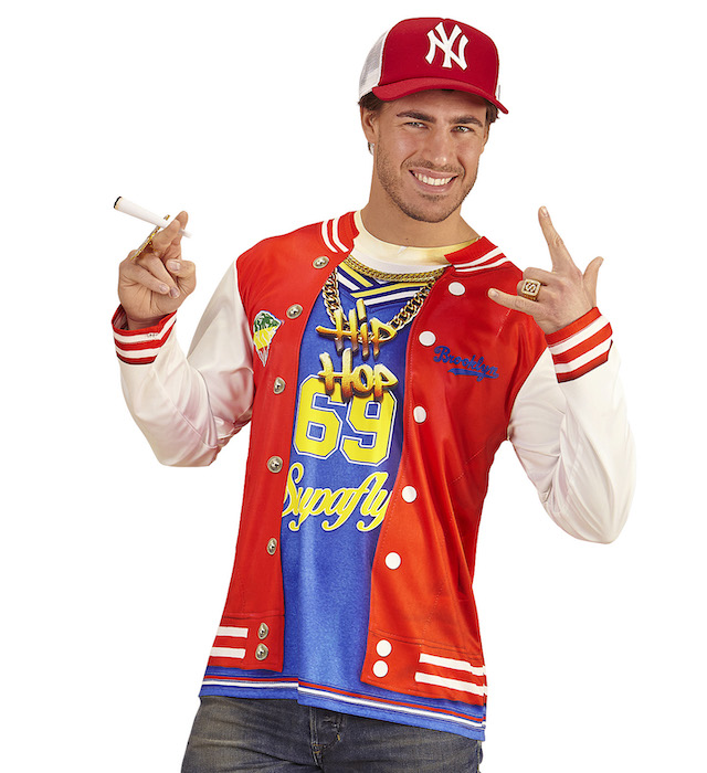 Hip Hop Langærmet T-shirt med Print til Festen