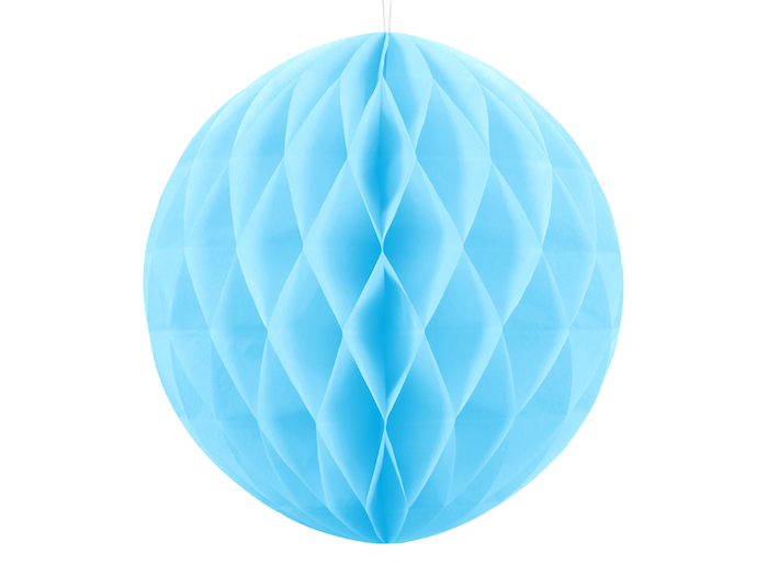 Lyseblå Honeycomb 30cm - Perfekt til festtemaer!