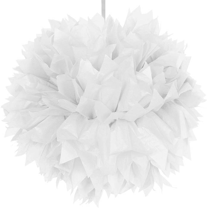 Hvide Pompoms 30 cm – Perfekte til festdekorationer!