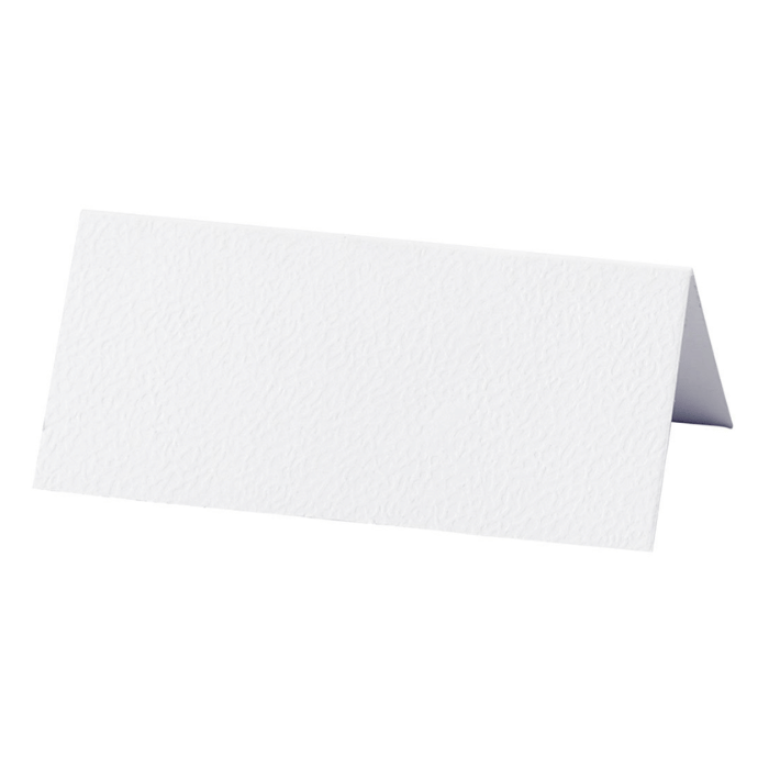 Elegante Hvide Bordkort til Bryllup - 10x10 cm