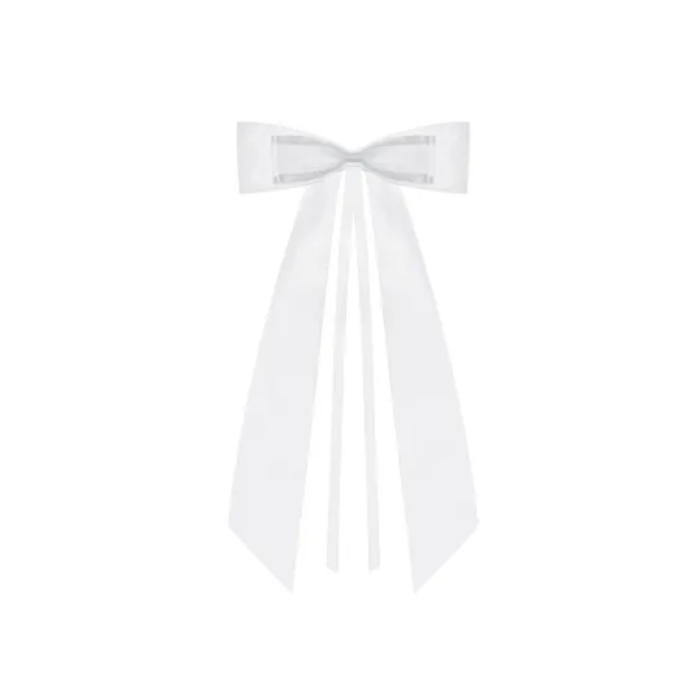Hvide Satin Sløjfer - Elegante til Festdekorationer