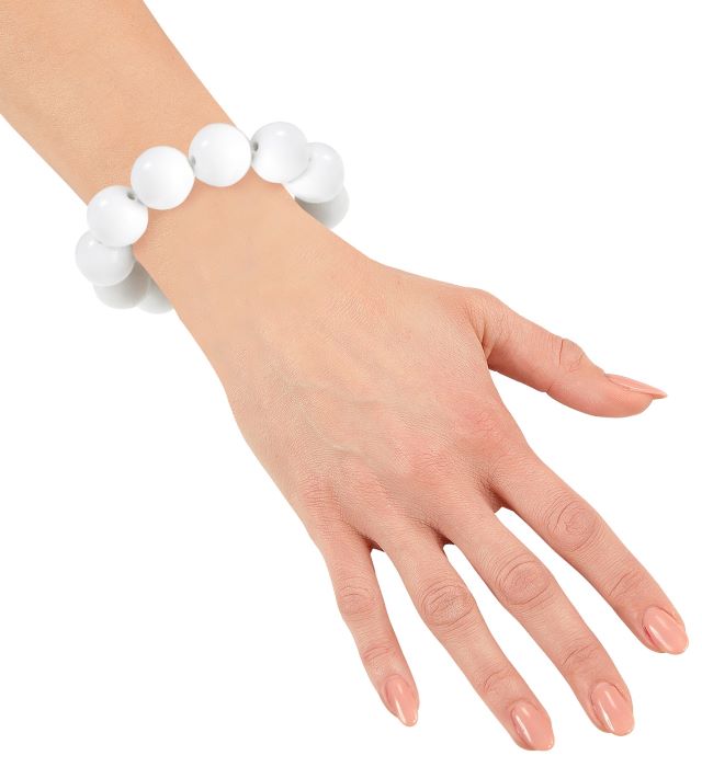 Hvidt 70 Perle Armbånd
