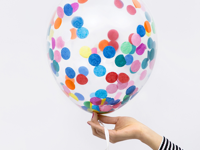 Multifarvede konfetti balloner – 6 stk. til festlige lejligheder!