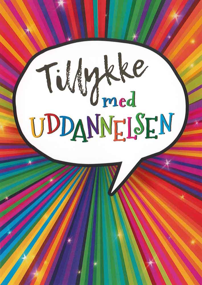 Uddannelsesfejringskort med Kuvert – Tillykke med Dimission!