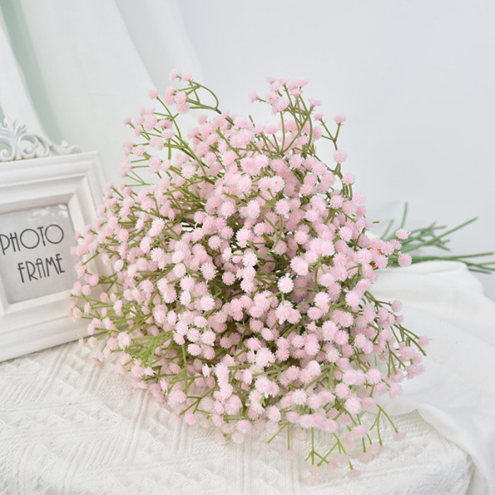 Kunstig Brudeslør med Pink Blomster - Perfekt til Fest!