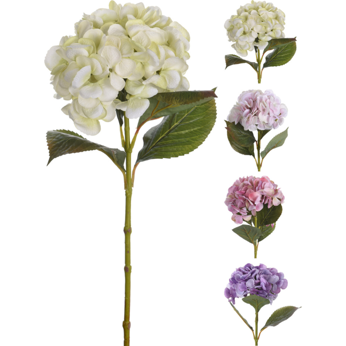 Kunstig Hortensia 65     Forskellige Farver