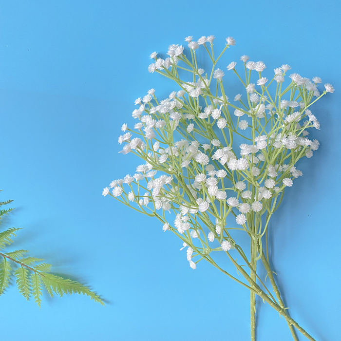 Kunstig Brudeslør med Blomster i Hvid – Perfekt til Bryllup