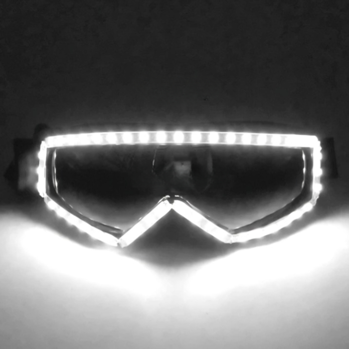 LED Briller i Neon Hvid til Festlige Anledninger