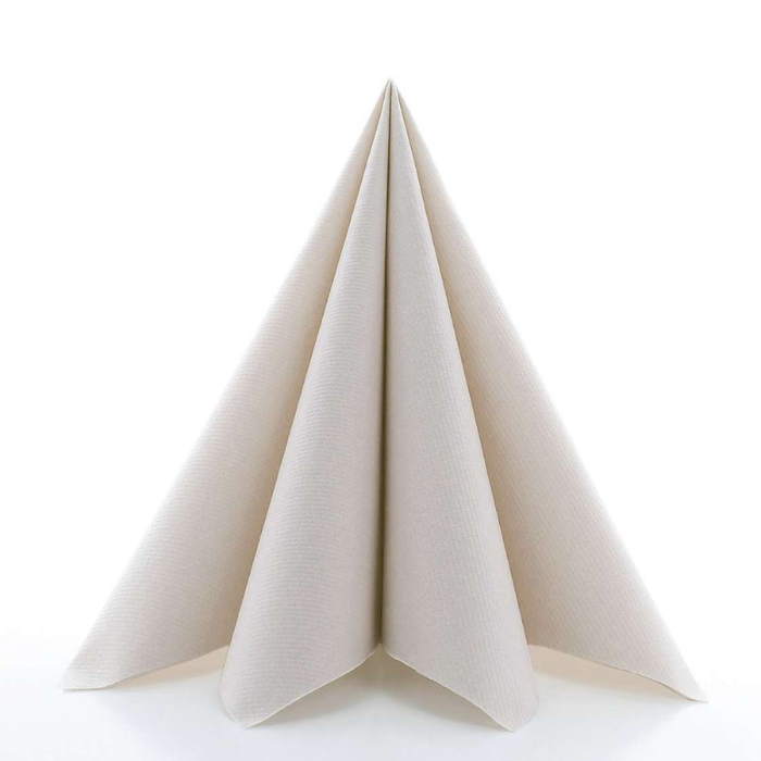 Luksus Servietter Gråbeige 12x 40x40