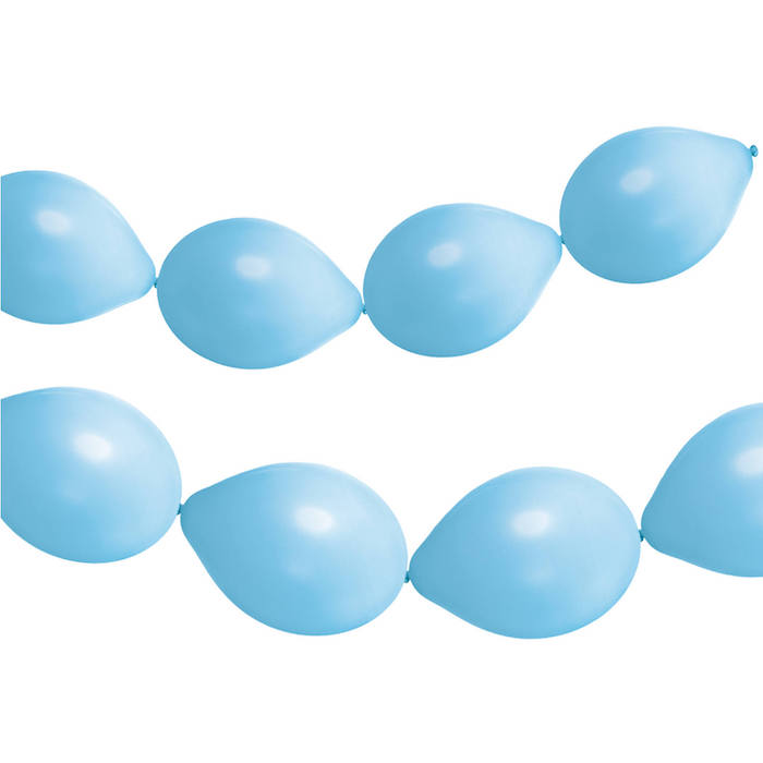Lyseblå Ballon Guirlande - Perfekt til Festlige Anledninger