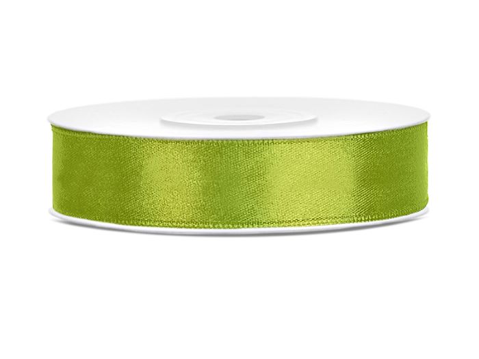 Lysegrønt Satinbånd 12 mm x 25 m til Festpynt